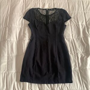 Guess Black Sheath Mini Dress Crew Neck